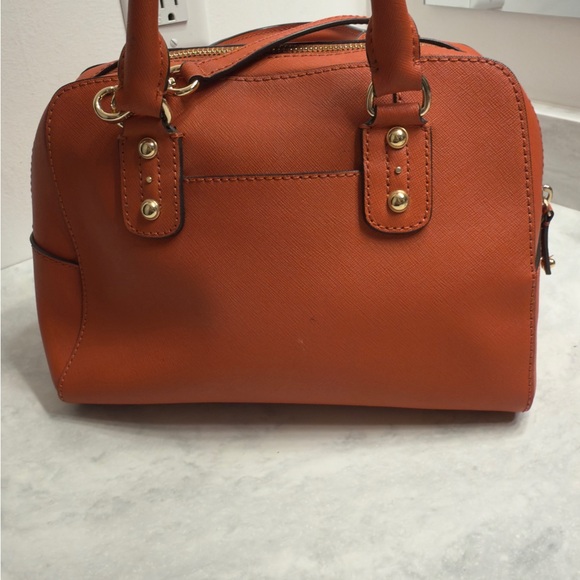 New Michael Kors Tangerine Satchel with Gold Accents - Picture 5 of 12